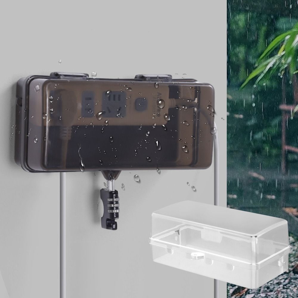 Outdoor Power Strip Weatherproof - Wytrzymała Plastikowa Skrzynka na Wtyczki, Odporna