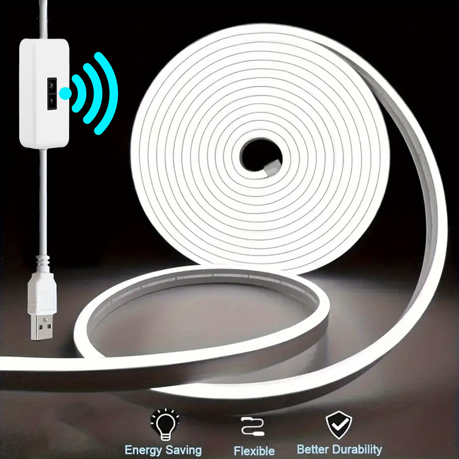 Outdoor Power Strip Weatherproof - Czujnik ruchu Neonowa listwa świetlna LED