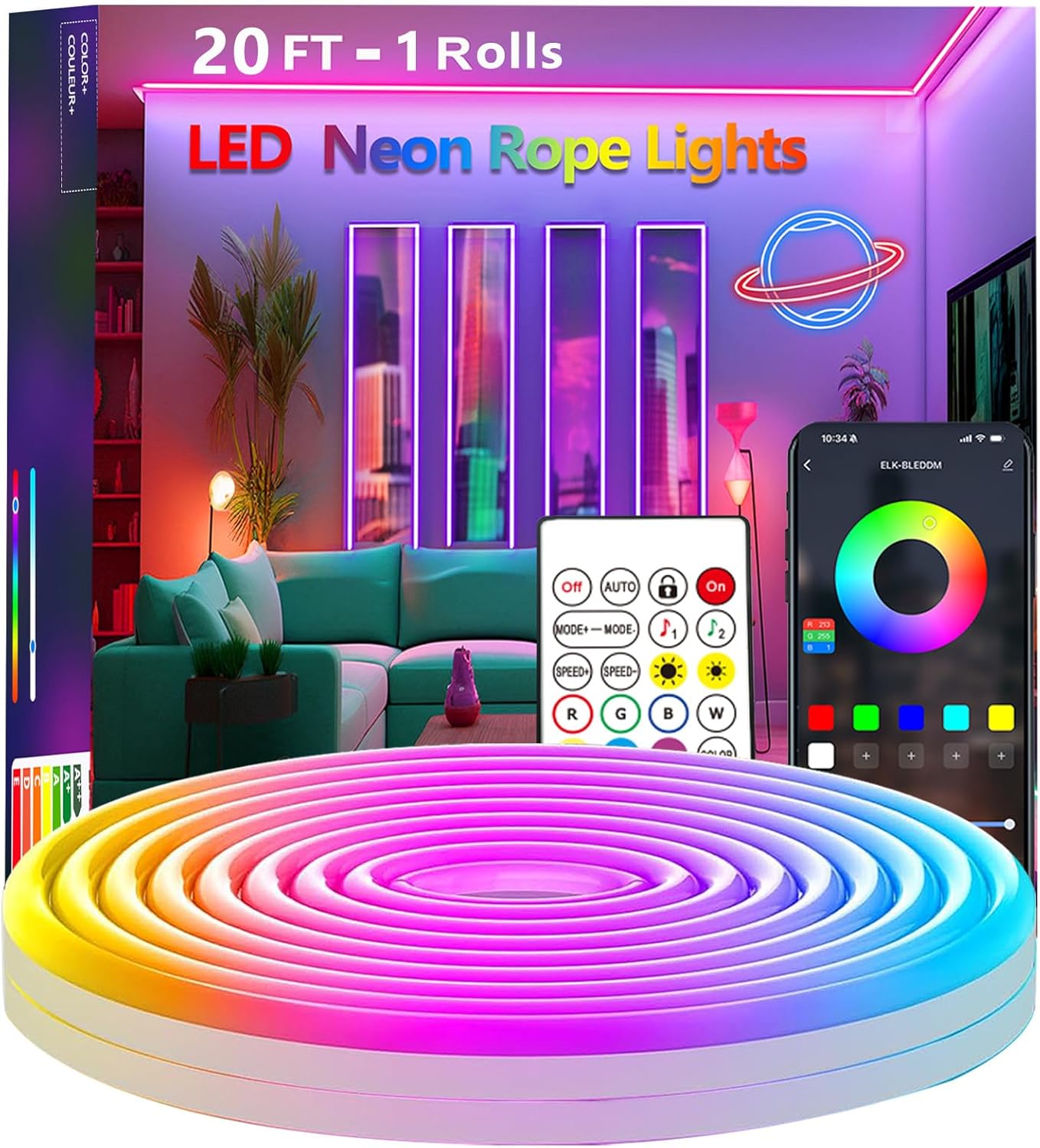 Neonowe lampki sznurkowe, elas – Outdoor Power Strip Weatherproof recenzja i cena